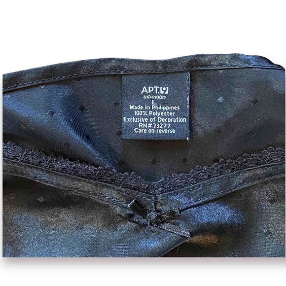 Black Satin Chemise by Apt. 9 - Picture 4 of 6